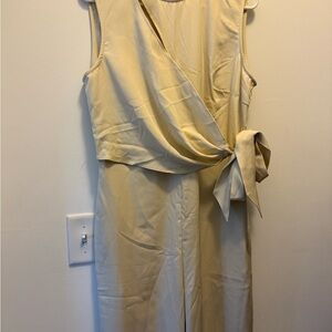 J. Crew Cream Sleeveless Jumpsuit